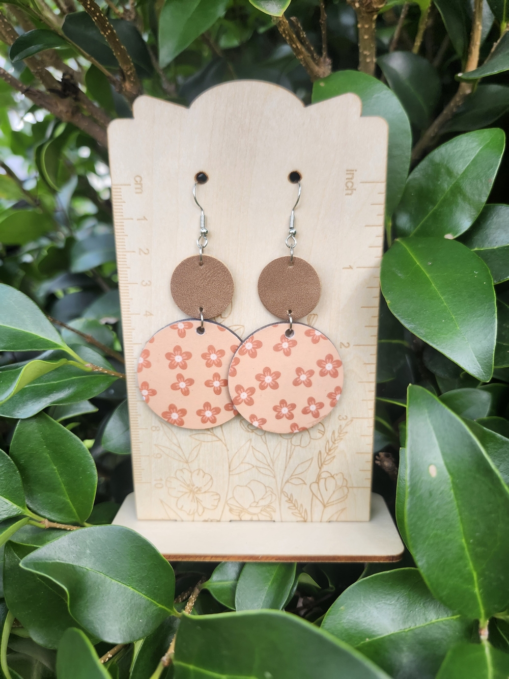 Handmade Boho Floral Drop Earrings